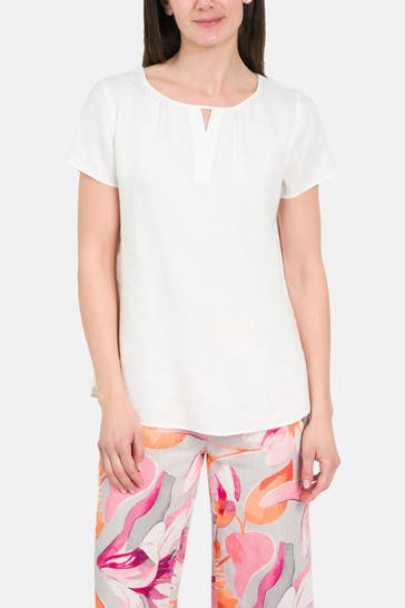 BETTY BARCLAY Leinen-Shirt weiß