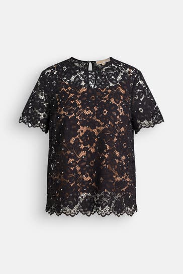 MICHAEL MICHAEL KORS Spitzenshirt schwarz