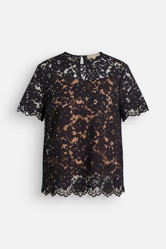 MICHAEL MICHAEL KORS Spitzenshirt schwarz