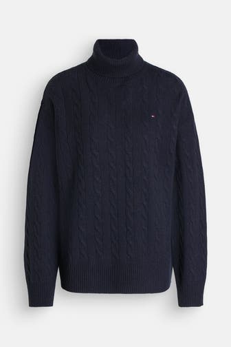 TOMMY HILFIGER Wollpullover dunkelblau