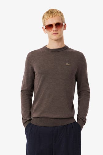 LACOSTE Wollpullover dunkelbraun
