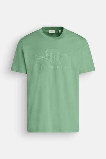 GANT T-Shirt smaragdgrün