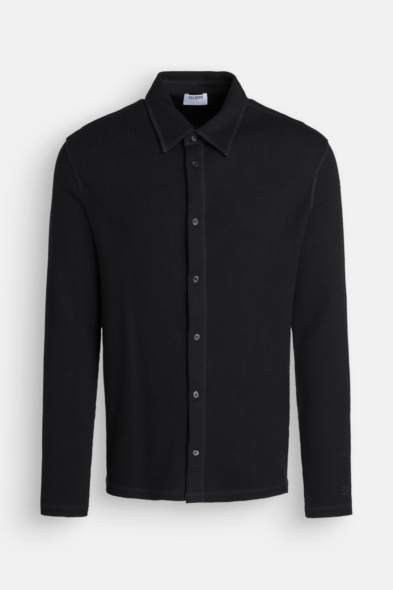 FILIPPA K Langarm-Polo schwarz, Bild 1