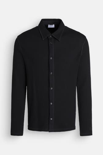 FILIPPA K Langarm-Polo schwarz