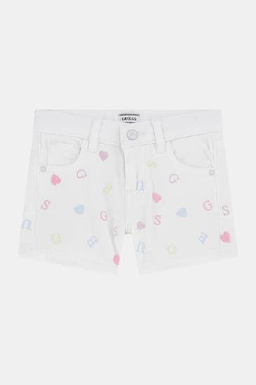 GUESS Jeansshorts weiß