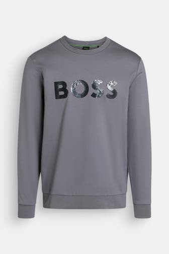 BOSS Sweatshirt 'Salbo Mirror' grau