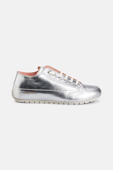 CANDICE COOPER Leder-Sneaker 'Rock' silber