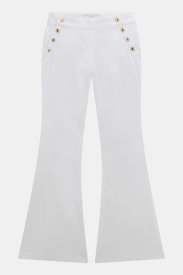 GUESS Stoffhose weiß