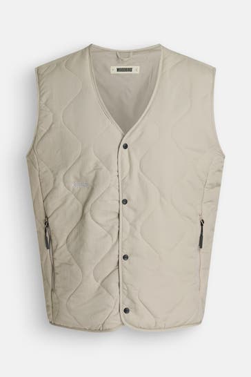 WOODBIRD Steppweste beige