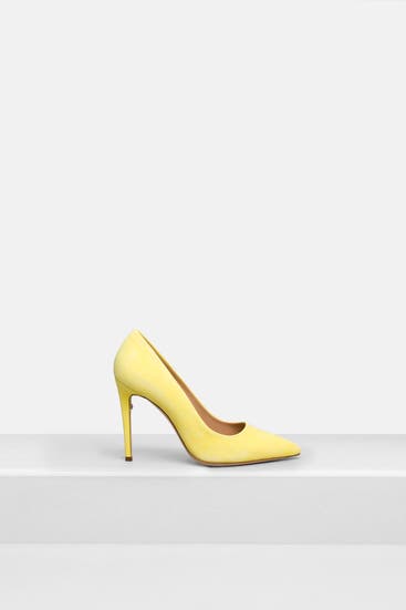 FERRAGAMO - Leder-Pumps 'Ilary X5' gelb