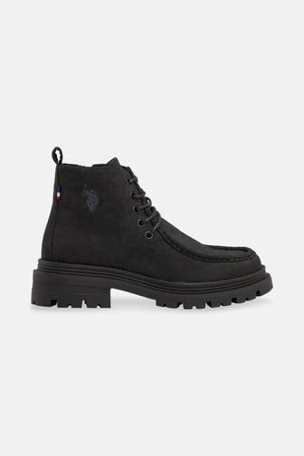 U.S. POLO ASSN. Schnürstiefeletten 'Alicya' schwarz