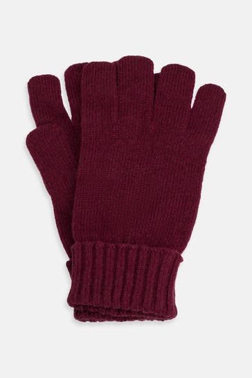 LACOSTE Woll-Handschuhe weinrot unisex