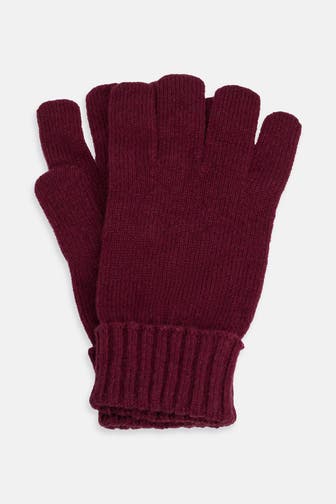 LACOSTE Woll-Handschuhe weinrot unisex