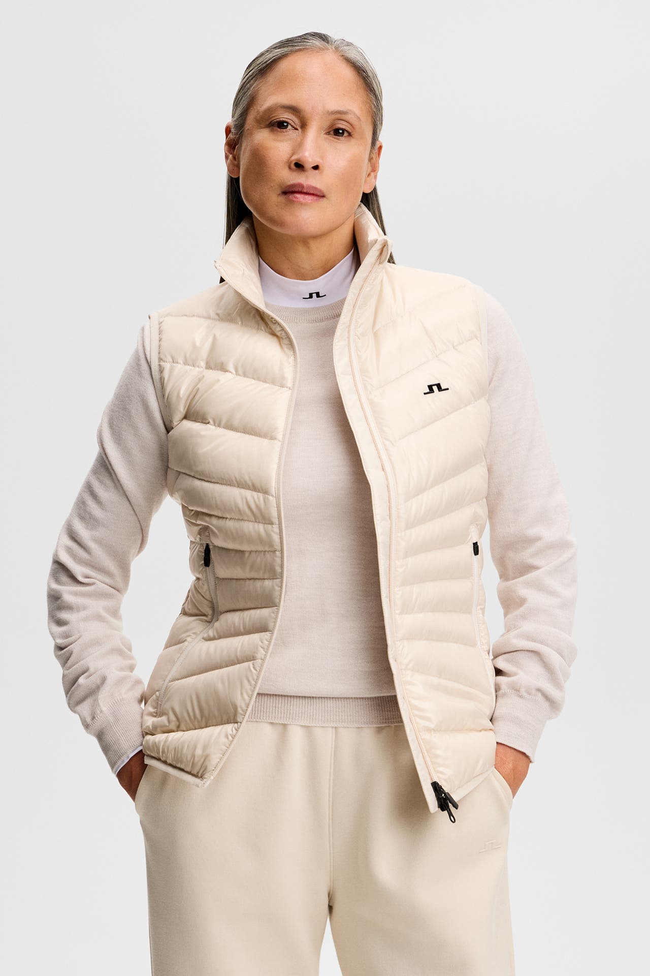 J.LINDEBERG SPORTSWEAR Light-Daunenweste 'Lara' creme, Bild 1
