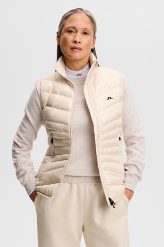 J.LINDEBERG SPORTSWEAR Light-Daunenweste 'Lara' creme
