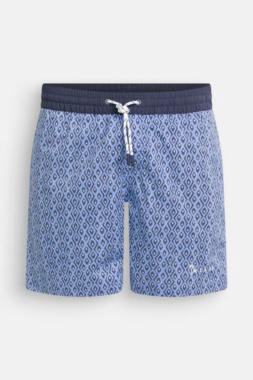 NEW ZEALAND AUCKLAND Badeshorts blau gemustert
