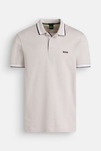 BOSS GREEN Polo-Shirt steingrau