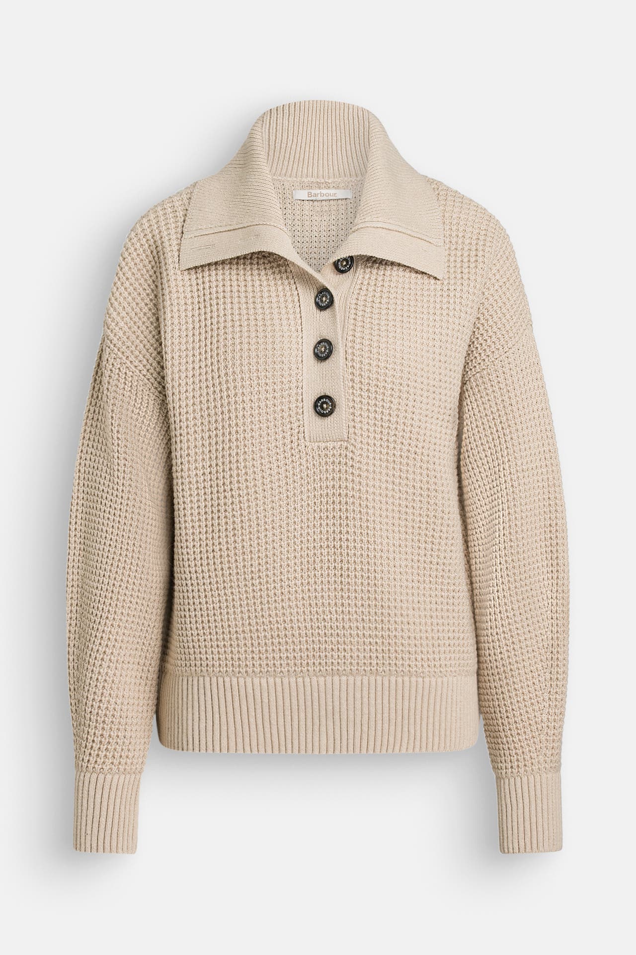BARBOUR Wollmix-Strickpullover 'Woodside' greige, Bild 1
