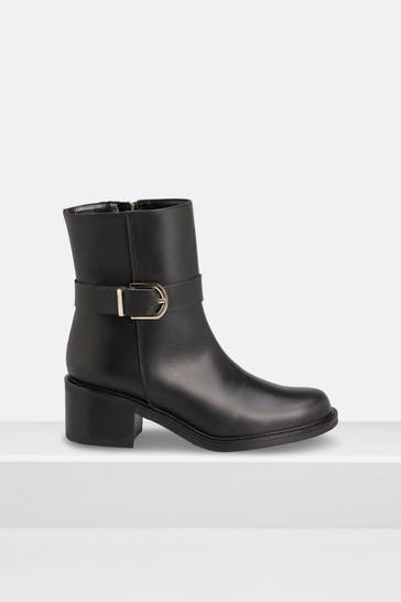 AIGNER Lederstiefeletten 'Carla' schwarz