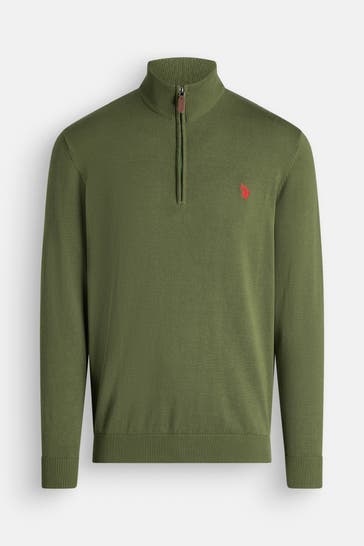U.S. POLO ASSN. Strick-Troyer waldgrün