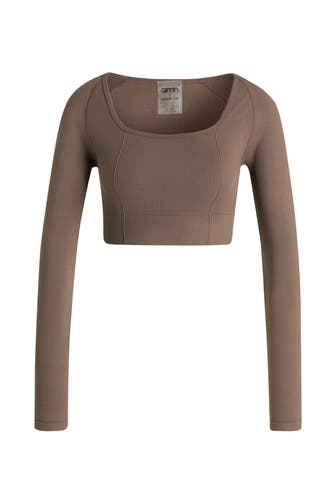 AIMN Longsleeve 'Macchiato' dunkeltaupe