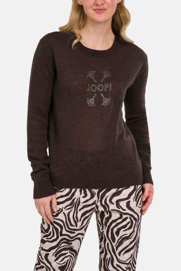 JOOP! Kaschmir-Pullover dunkelbraun
