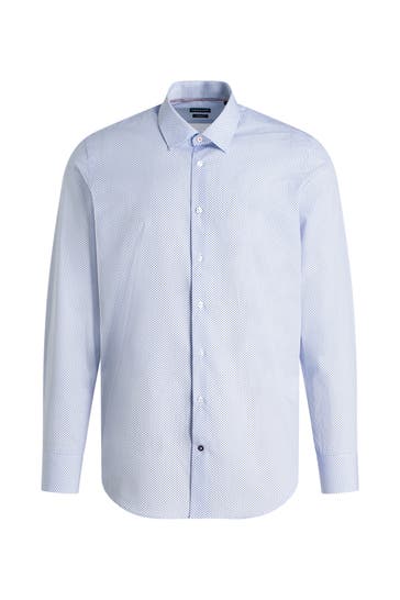 HECHTER Paris Casual-Hemd blau gemustert