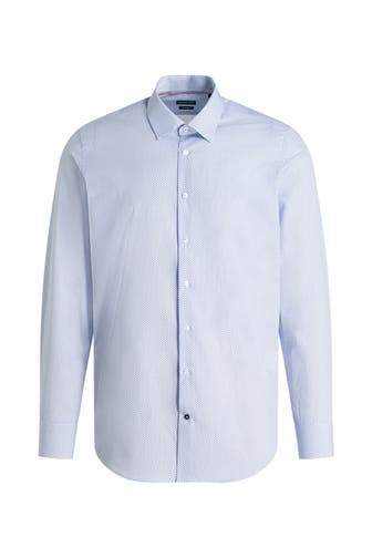 HECHTER Paris Casual-Hemd blau gemustert