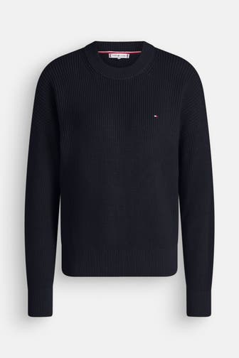 TOMMY HILFIGER Strickpullover dunkelblau
