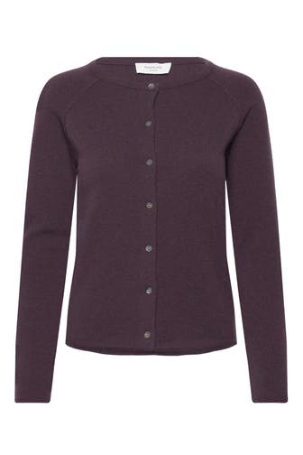 ROSEMUNDE Kaschmirmix-Cardigan aubergine