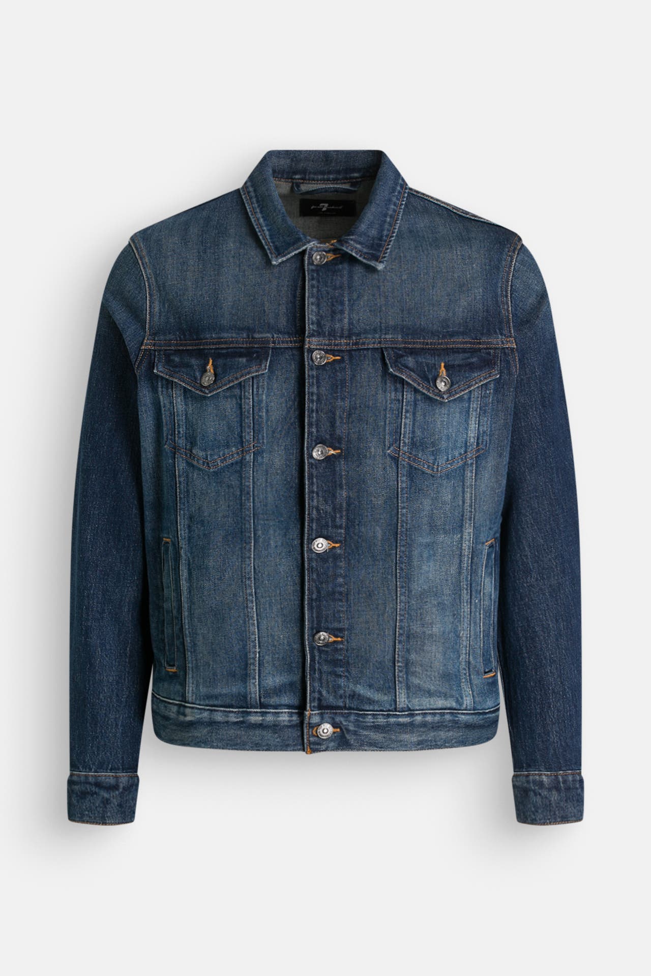 7 FOR ALL MANKIND Jeansjacke dunkelblau blau, Bild 1