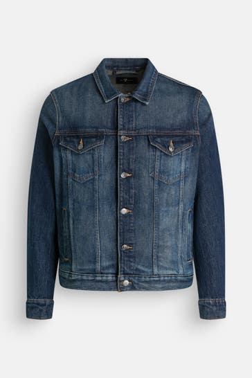 7 FOR ALL MANKIND Jeansjacke dunkelblau blau