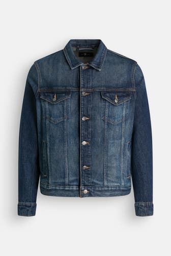 7 FOR ALL MANKIND Jeansjacke dunkelblau blau