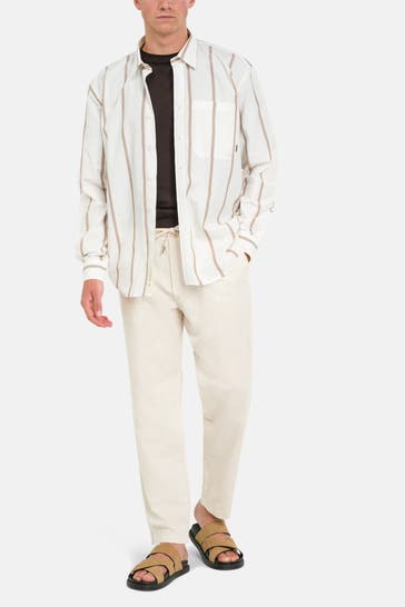 MARC O'POLO Leinenmix-Hose creme