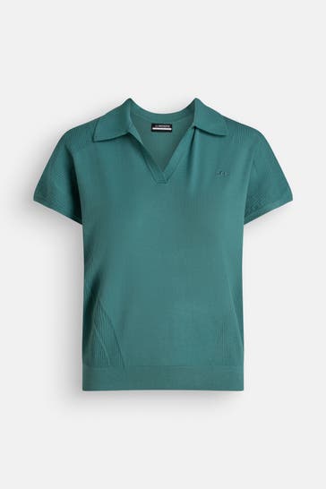 J.LINDEBERG SPORTSWEAR Strick-Polo 'Vita' petrol