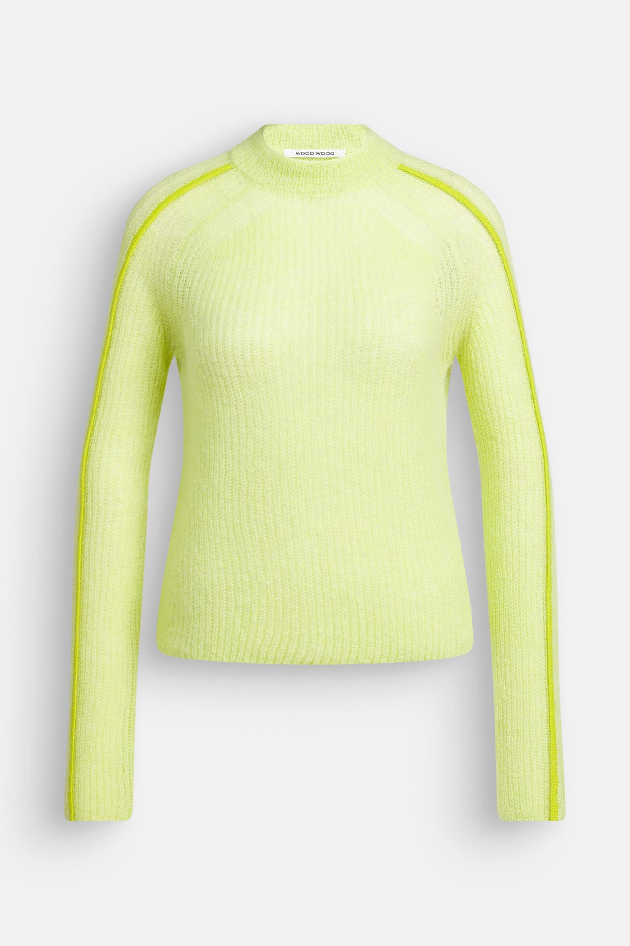 WOOD WOOD Strickpullover 'Makayla' neongrün, Bild 1