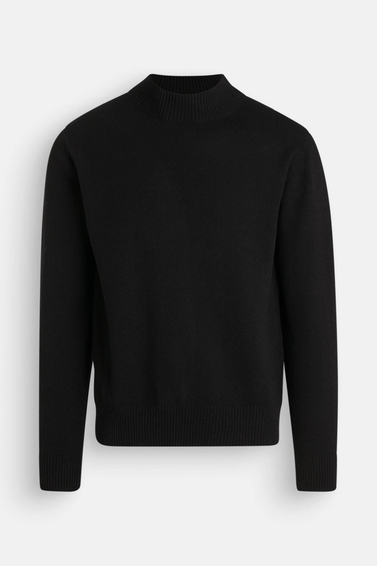 WOOL & CO Kaschmir-Strickpullover schwarz, Bild 1