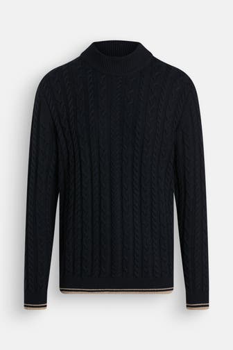 OLYMP Wollmix-Pullover dunkelblau
