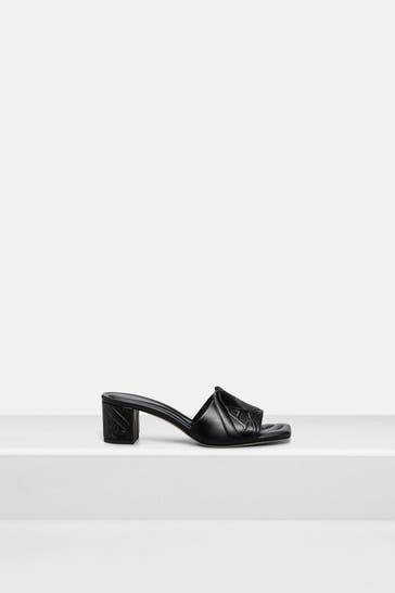 ALEXANDER MCQUEEN Leder-Mules schwarz