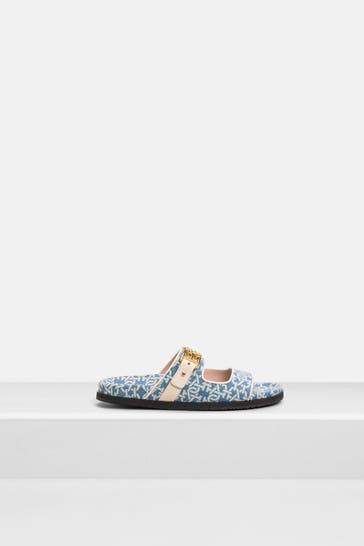 BALLY Pantoletten 'Emma' gemustert