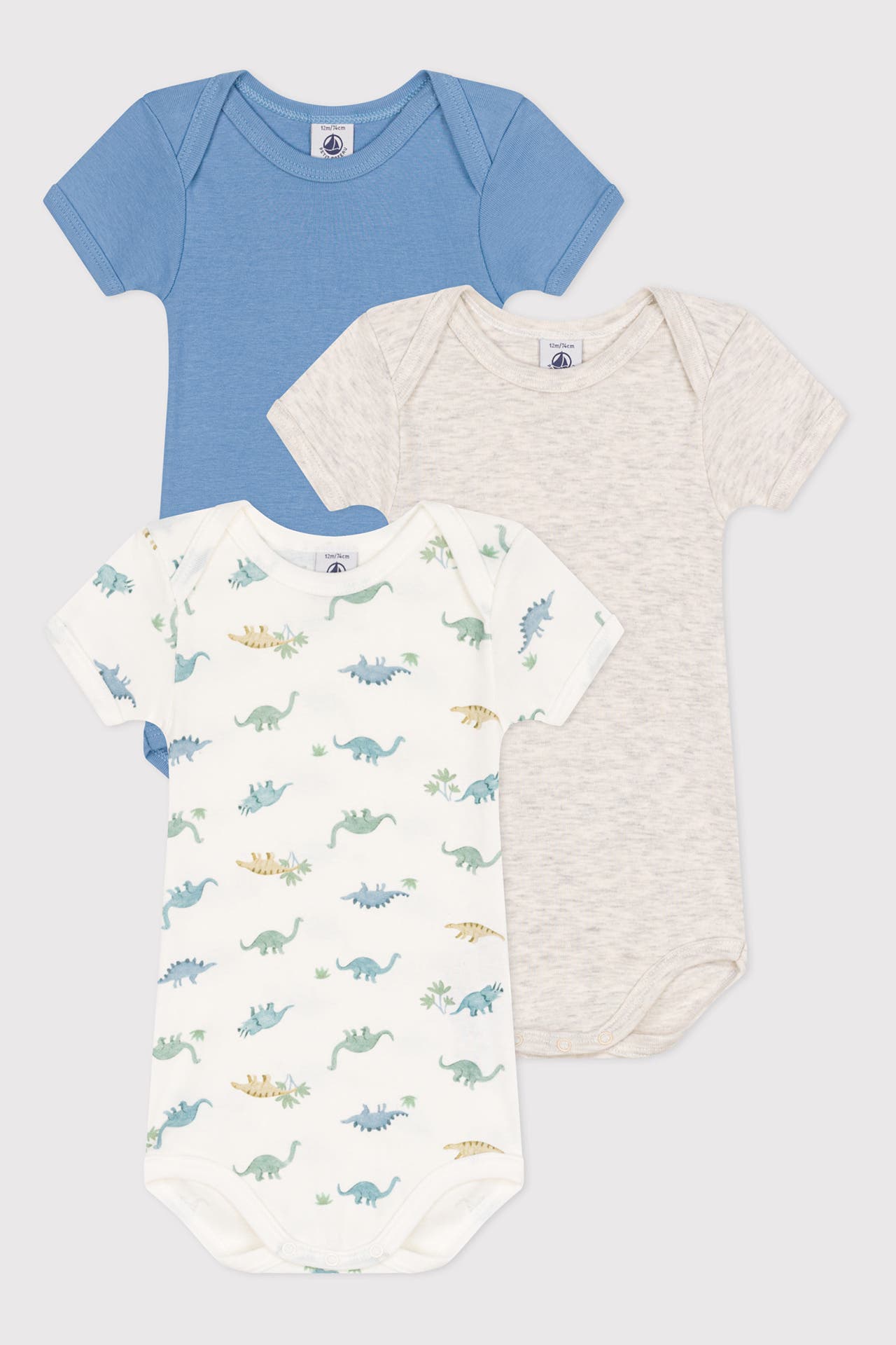 PETIT BATEAU 3er-Pack Bodys gemustert, Bild 1