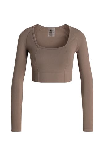 AIMN Longsleeve 'Seamless Crop' braun