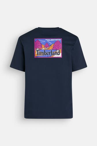 TIMBERLAND T-Shirt 'Illustrated woods' dunkelblau