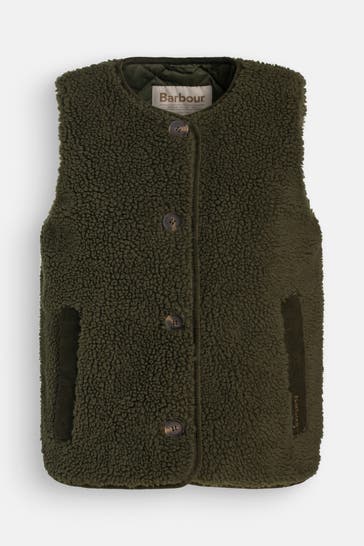 BARBOUR Teddyfell-Weste 'Luciana' oliv