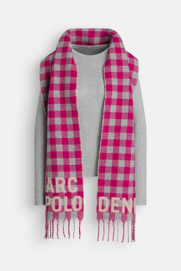 MARC O'POLO DENIM Wollmix-Schal gemustert