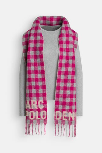 MARC O'POLO DENIM Wollmix-Schal gemustert