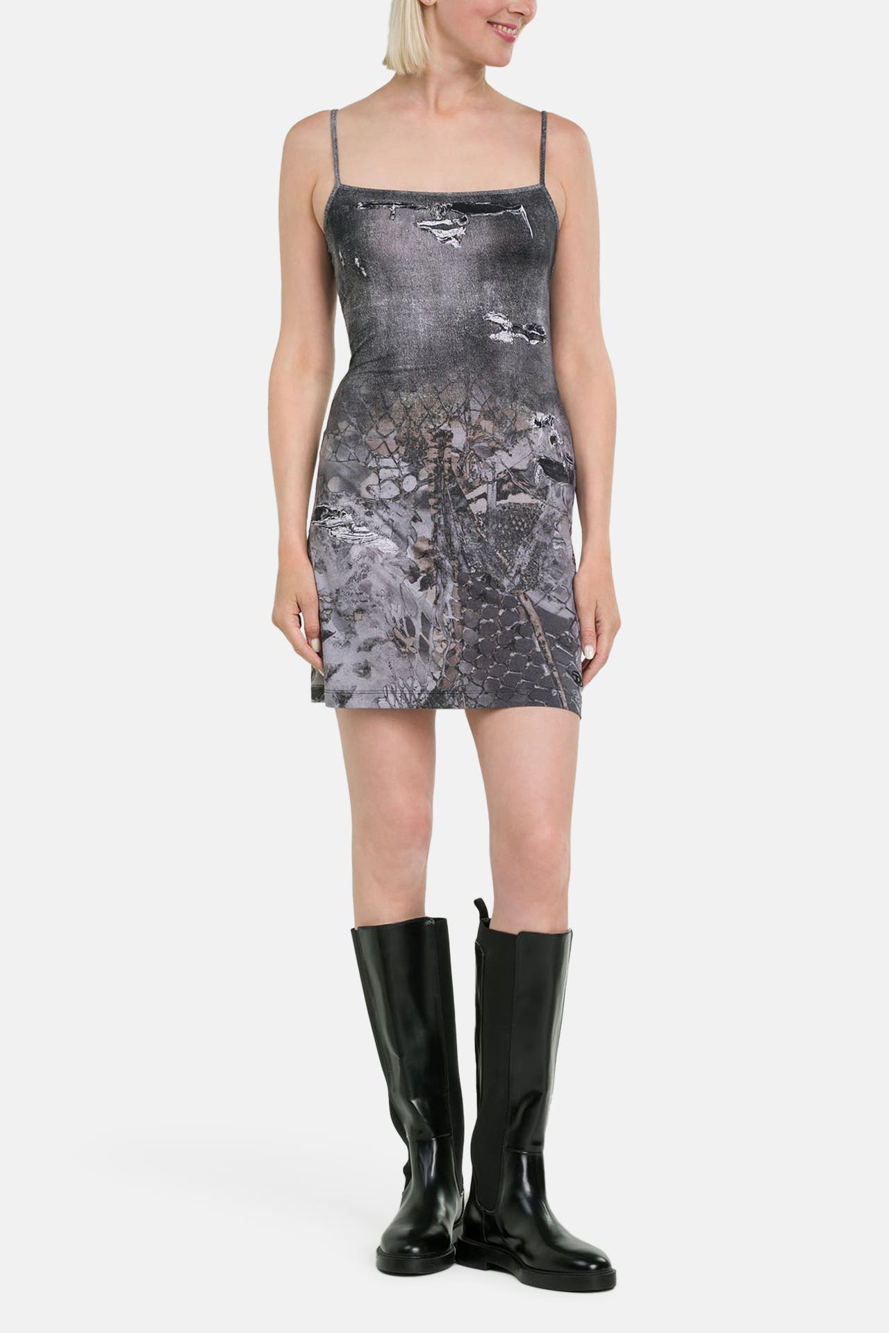DIESEL Jersey-Kleid 'Hoppyn' gemustert, Bild 1