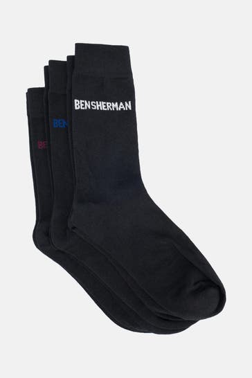 BEN SHERMAN 3er-Pack Socken schwarz