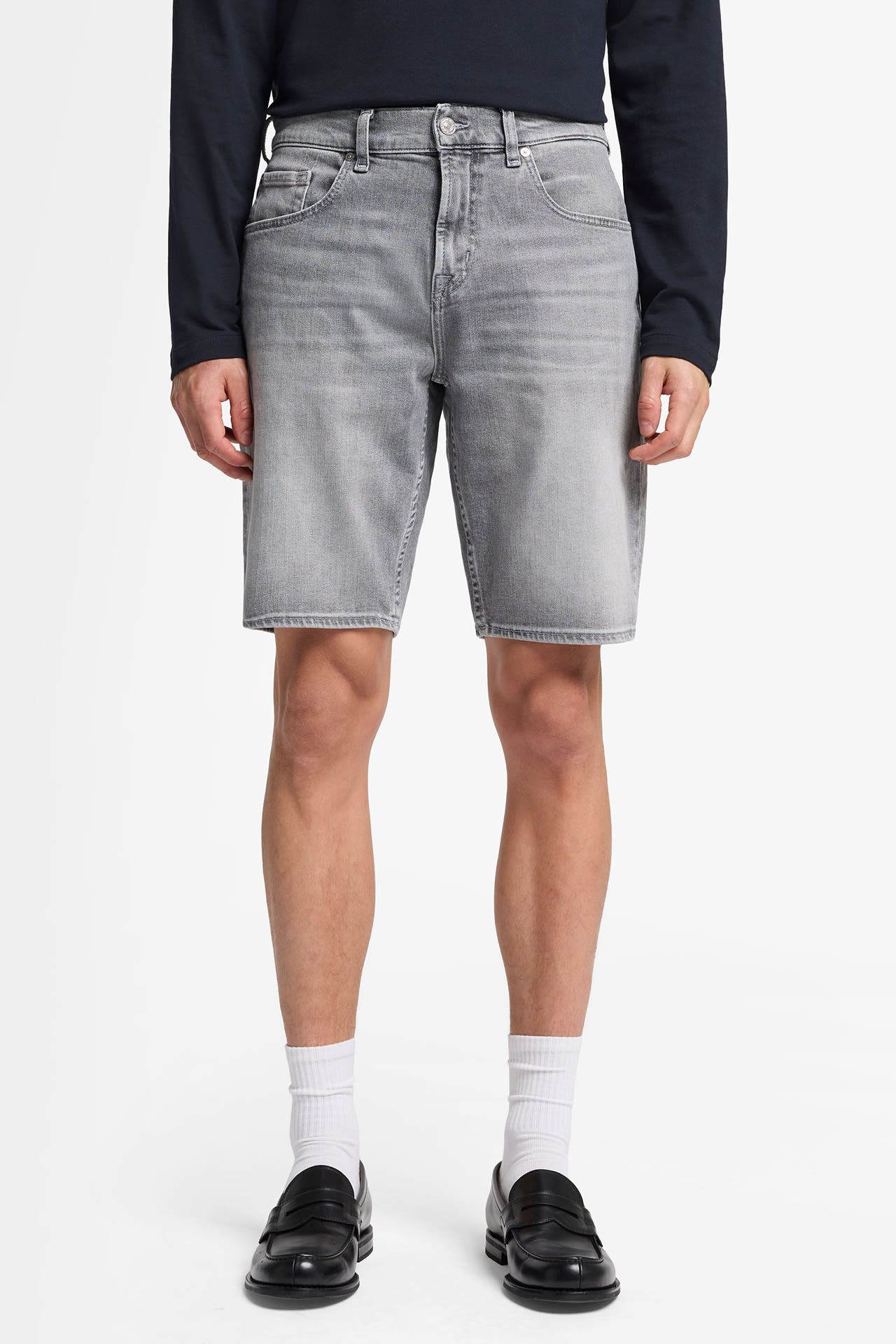 7 FOR ALL MANKIND Jeansshorts hellgrau, Bild 1