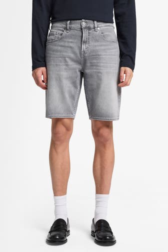 7 FOR ALL MANKIND Jeansshorts hellgrau